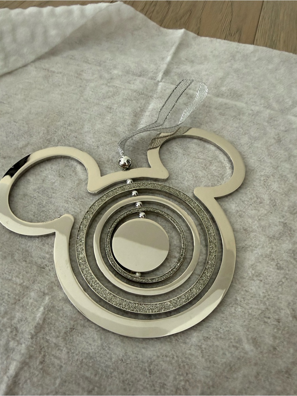Silver Mickey Ear Decorative Hanging Ornament / wind chimes